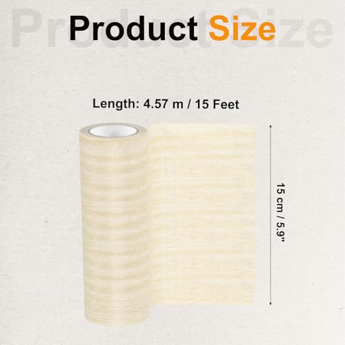 Image of PATIKIL Wood Grain Tape 5.9 inch x 15 Ft, Self-Adhesive Wood Texture Repair Tape Realistic Wood Effect Contact Paper Patch for Furniture Cabinets Floor Walls Home Decoration, Light Yellow Oak