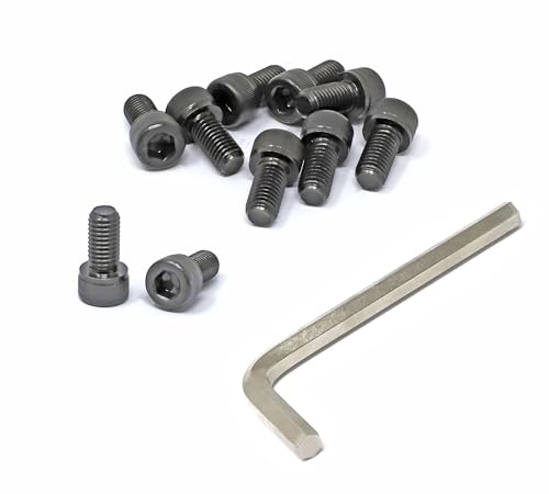 Image of iexcell 10 Pcs M10 x 20mm Thread Pitch 1.5 mm Alloy Steel 12.9 Grade Hex Socket Head Cap Screws Bolts Kit, Black Oxide Finish