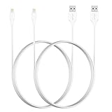 Lightning Cable, JETech 2-Pack 3.2ft USB Sync and Charging Lightning Cable for iPhone 6/6s/5/5S/5C, iPad 4, iPad Air 1/2, iPad Mini 1/2/3 (2-Pack) - 0456 (White)