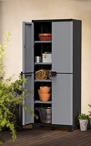 Keter Space Winner Resin Garage Storage Cabinet With Doors And Shelves - Perfect For Garage And Basement Organization #TOP6