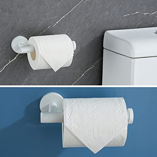 Seabefore White Toilet Roll Holder Bathroom Toilet Paper Holder Wall-Mounted Tp Toilet Tissue Holder #TOP2