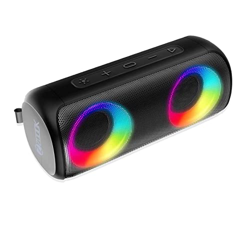 Zoook Color Blast Bluetooth Party Speaker 30 watts with RGB Lights/IPX Rated water proof/4000mAh Battery/57mm x 2 Driver/SOS Alarm/Siri & Google Voice Assist, Outdoor Party, handsfree- calling (Black)