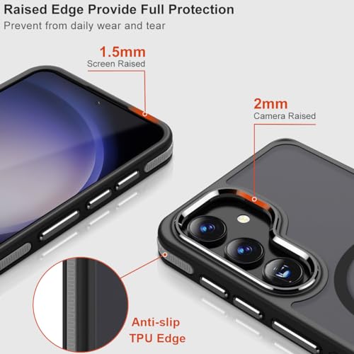Image of MALEWOLF Magnetic Case for Samsung Galaxy S23 Fe, Slim Color Hybrid Cover