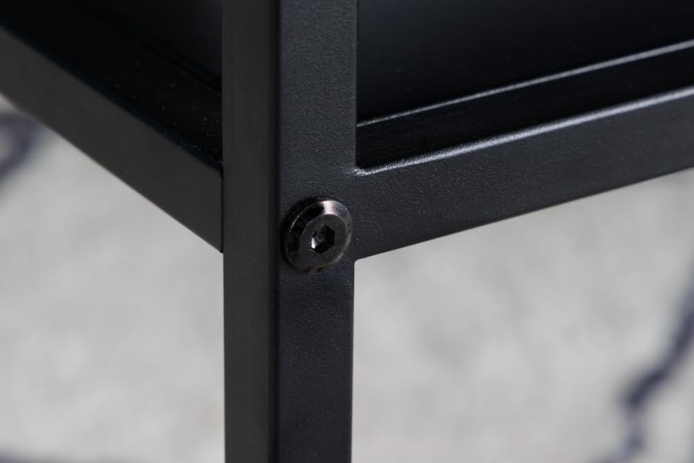 riess-ambiente.de Industrial Couchtisch DURA Steel 70cm schwarz Metall mit Ablagefach