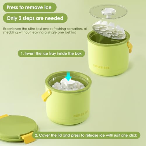 Ice Bucket,2.6L Buckets With Ice Cube Tray,Easy Demolding And 24-Hour Ice Storage, Ice Bucket With Lid, Tongs Carry And Handles,Ice Buckets For Picnics And Parties,For Freezer & Drinks - Image 5