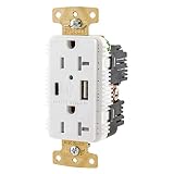 Hubbell Outdoor USB Charging Outlet Weather Resistant WR TR (20 Amps White)
