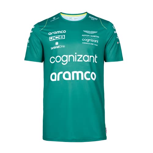 F1 Aston Martin Camiseta Oficial para Hombre, Talla L, Color Verde
