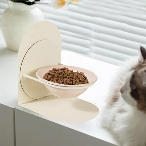Mangeoire surélevée pour chat avec base antidérapante et hauteur réglable - 4