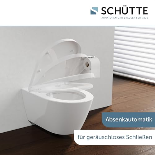 SCHÜTTE WC-Sitz passend zu Villeroy & Boch Subway 1, Omnia Architectura, Architectura, mit Absenkautomatik made in EU, Abnehmbarer Klodeckel aus bruchsicherem Duroplast, Toilettendeckel bis 250kg