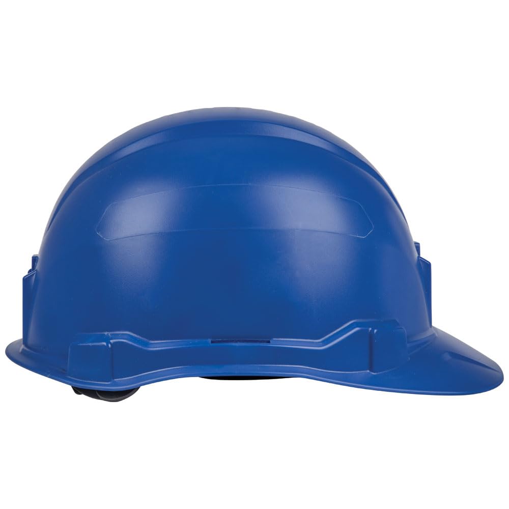 Klein Tools 60248 Hard Hat, Non-Vented Cap Style, Padded, Self-Wicking Odor-Resistant Sweatband, d up to 20kV, Blue