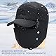 Generisch Winter Fliegermütze,Winter Warme Fliegermütze,Abnehmbare Gesichtsmaske,Unisex Kunstfellmütze,Trappermütze mit Ohrenklappe Winddicht Schneedichte,für Outdoor Schlittschuhlaufen,Fahrrad Mütze