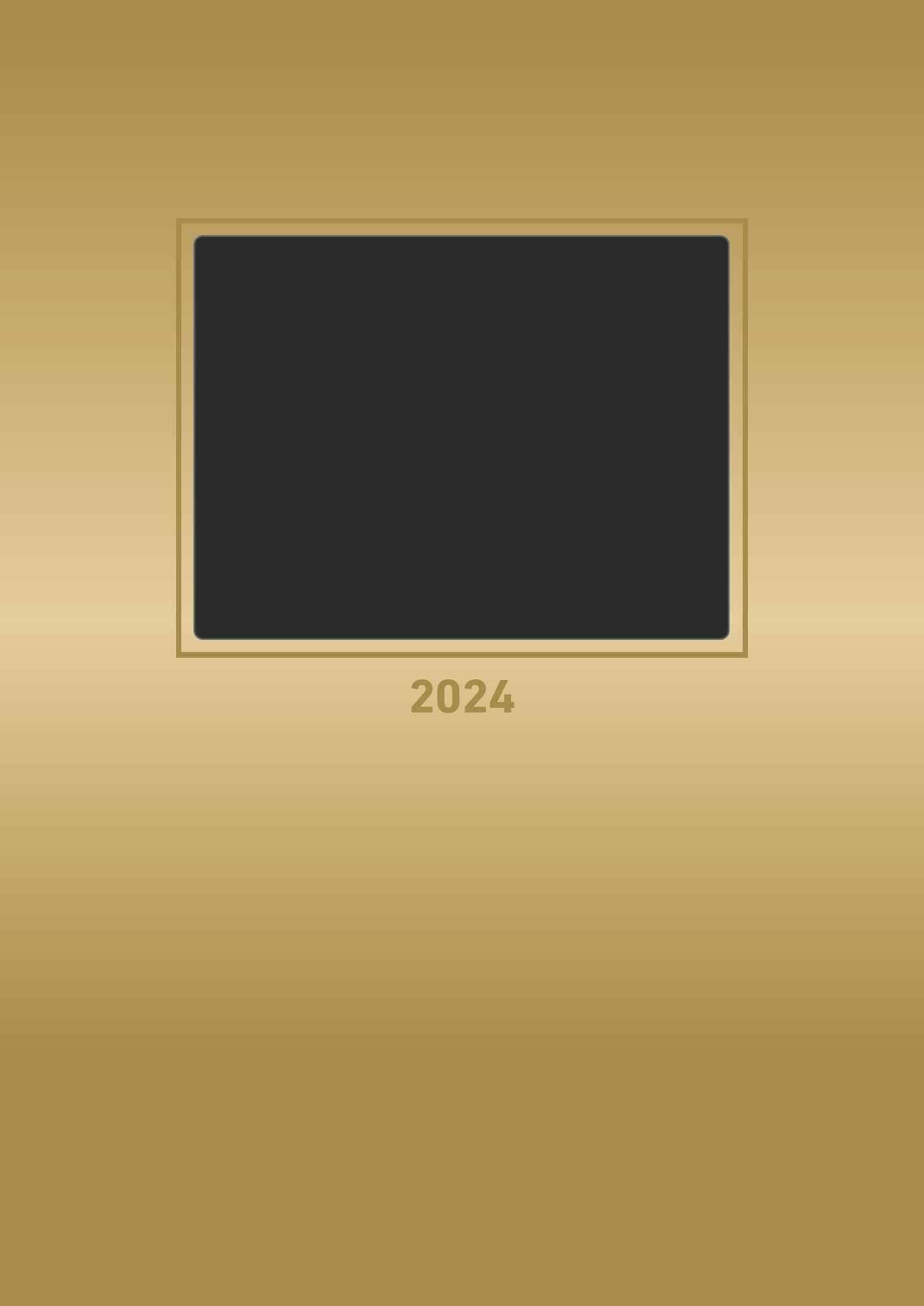 Photo Craft Calendar Gold 2024 – 21 x 29.7 – Do It Yourself Calendar A4 – Dated – Creative Calendar – Photo Calendar – Alpha Edition