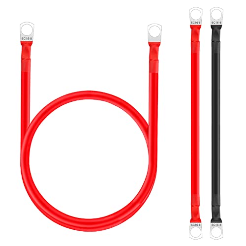 Cavi per Batteria Auto, Cavo 2 Pezzi 16mm2, Cavo