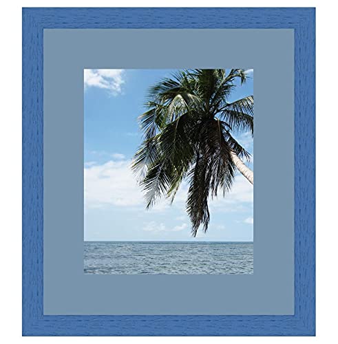 Cadre photo en bois bleu marine pour protéger image 26x31 cm