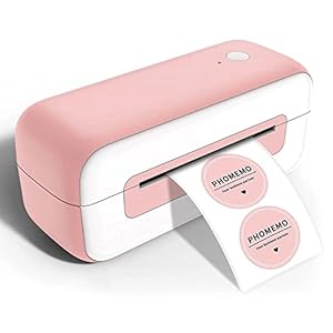 Pink Label Printer, Thermal Label Printer 4×6, Shipping Label Printer for Small Busines, Thermal Printer Compatible with Amazon, Ebay, Shopify, Etsy, UPS, FedEx, DHL, etc