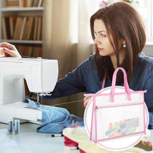 Image of 2 Pcs A4 Project Bag for Quilting Craft Storage for Quilters Clear Mesh Design Art Supply Bag Artwork Storage Organize for Artworks Charts and Teaching Material Multipurpose (13.4 x 10.2 Inch)