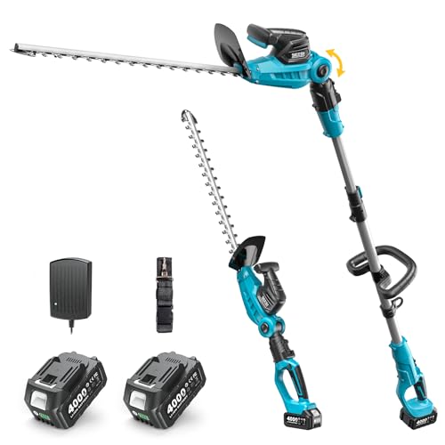 SEESII Taille Haie Électrique 2 en 1, Taille-Haies avec Lame Double de 53 cm,...
