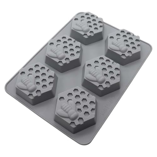 Moldes de chocolate de silicona, accesorios para hornear resistentes al calor con 6 cavidades | Moldes de silicona para caramelos, para gelatinas y tortitas de gominolas