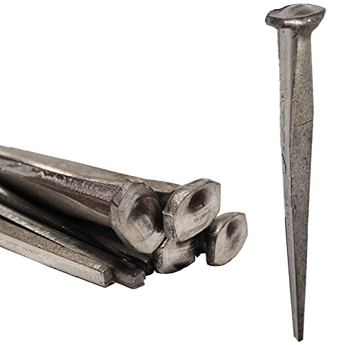 2.5”- CLINCH ROSE HEAD Nails - Metallic Color - Antique rustic restoration accent nails for hanging, furniture, cabins, shutters, flooring – Decorative clavos nails – Distinct SQUARE HEAD Nail 2.5 in