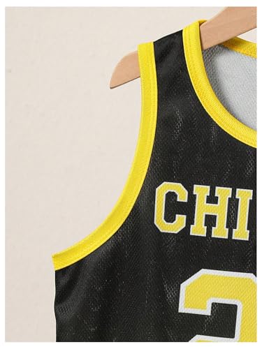 Boy's 2 Piece Basketball Sets Number Graphic Sleeveless Mesh Jersey Tank Tops and Running Shorts3