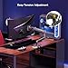 NB Designer Gaming Monitor Arm for 32 to 60 Inches Screen, Load up to 20 kg, VESA 75/100, RGB-Light, Heavy Duty, Multi Angle Adjustable, Premium Aluminum, Long Arm Extension Grey Black