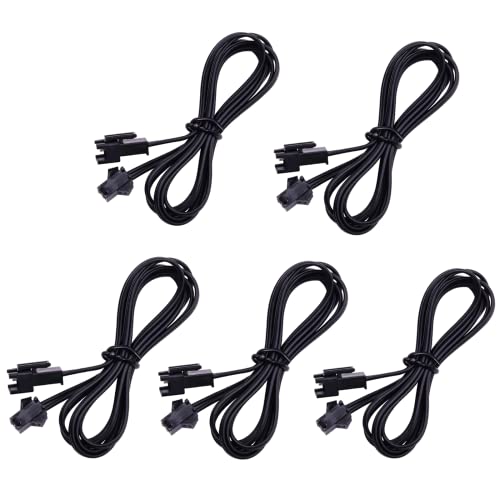 NWpangu 2-Pin Male to Female Wire Extension Cord Light Connection Cable Kit for Neon Strip Underglow Rock Light 1M-5PCS