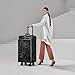 BYOOTIQUE Beauty Salon Table Traveling Nail Tech Case Rolling Manicure Station Cosmetic Train Case with 4 pcs Replacement Wheels for Makeup Artist Manicurist Beauty Salon,CTB Black