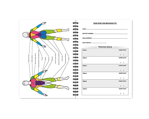 The Gym Log, The Perfect Logbook to record all your Workouts, A5 size with 104 pages and enough space for 100 workouts - Image 2
