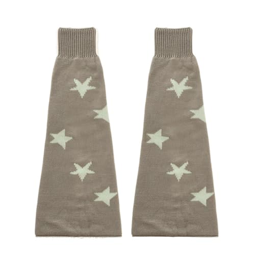 Image of WODECASA Girls Kawaii Leg Warmers Knitted Flared Leg Sleeves Goth Crochet Baggy Cuff Ankle Heap Socks