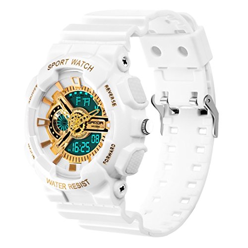 Montre quartz numérique LULI homme avec double mouvement et alarme
