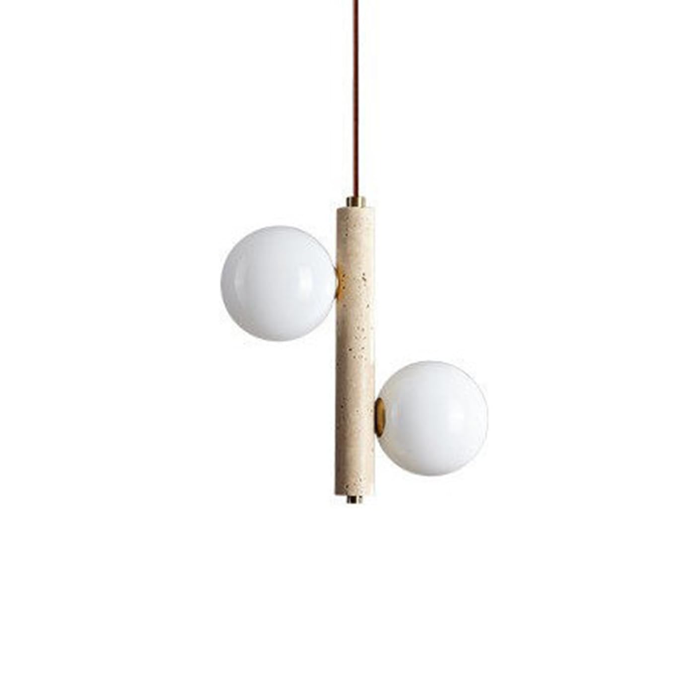 MTNROO Wabi-sabi Style Personalized Hanging Light 2 Head 3 Head Yellow Limestone Pendant Lamp Bedside With Adjustable Cord Chandelier G9 Base Japanese Style Ceiling Light Shade Fixture For Coffee Shop