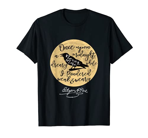 Gothic Edgar Allan Poe tshirt The Raven Literary Gifts