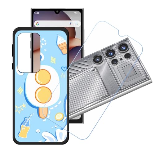 �pGUYAHANYER�P�[�X �K�p���� Oukitel C61 GT + �����K���X�X�N���[���ی�t�B���� �A���ȃ\�t�g�V���R���P�[�X�ی�TPU�J�o�[�̃P�[�X�J�o�[�p �K�p���� Oukitel C61 GT (6.88") - LH84