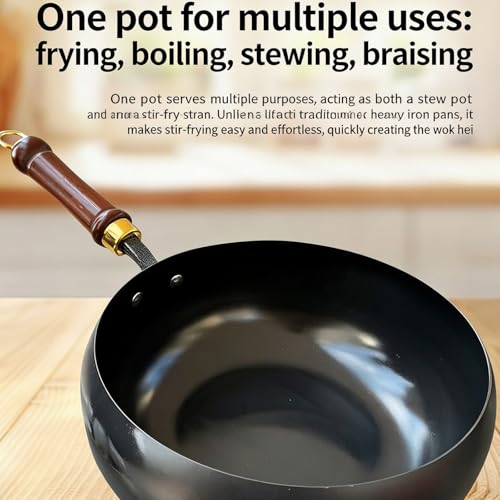 Wok de Hierro Fundido Japonés con Tapa 11.02 in miniatura 3