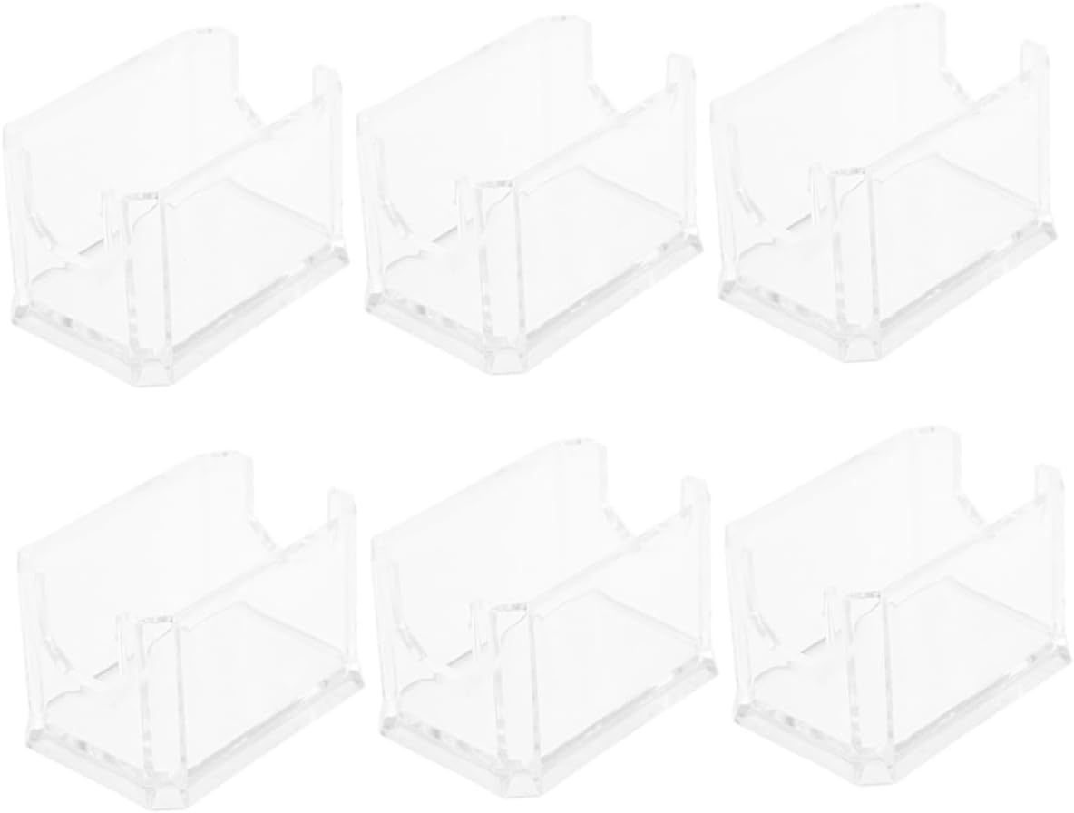 6pcs Sugar Packet Holder and Tea Bag Organizer Acrylic Storage Box for Coffee Tea and Small Items for Kitchen Office and Home Decor