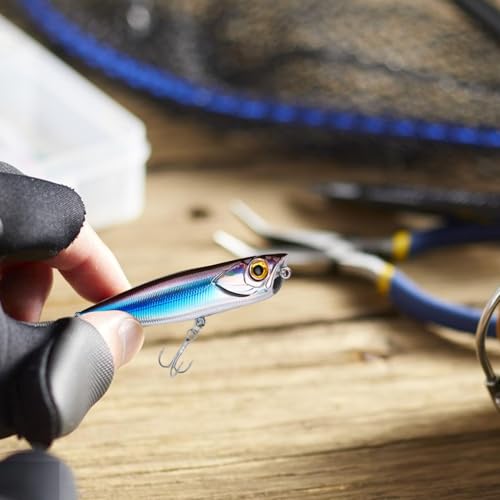 Matériel d'appâts de pêche réalistes avec boîte double face anti-mêlement