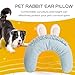 leasote Pet Neck Pillow for Cats Dogs, Dog Calming Pillow for Small Dogs, Cute Rabbit Ears U-Shaped Dog Neck Pillow for Pet Cervical Protection Sleeping Improve, Anxiety Relief Joint Relief Blue