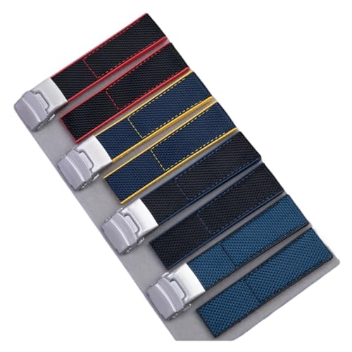 22mm 24mm Soft Nylon Rubber Wristband Watch Band Accessories Compatible With Strap2