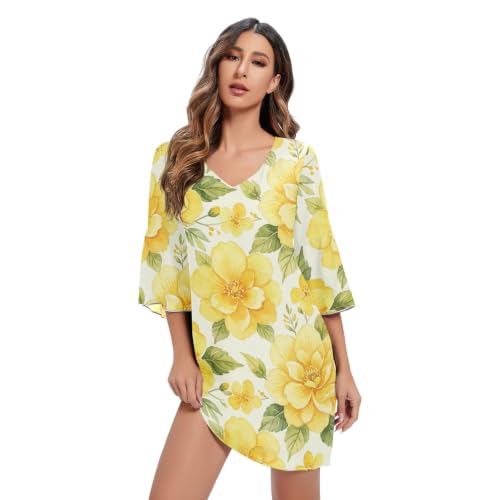 Robe en mousseline Sunny Blooms robe d'été romantique pour femme