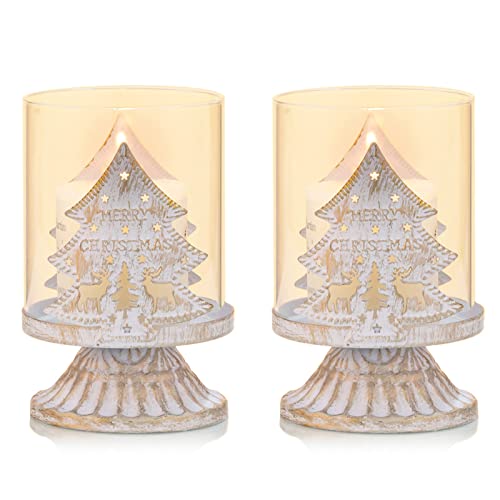 Sziqiqi 2er Set Vintage Kerzenleuchter Kerzenständer Kerzenhalter...