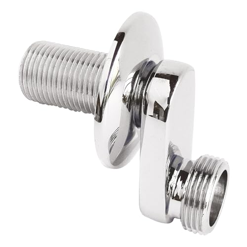 SOMATHERM FOR YOU, Raccord mural contre coudé chromé M15/21 - M20/27 avec rosace 22mm, excentré 32mm, idéal pour robinetterie sanitaire, finition élégante et pratique SOMATHERM FOR YOU, Raccord mural contre coudé chromé M15/21 - M20/27 avec rosace 22mm, excentré 32mm, idéal pour robinetterie sanitaire, finition élégante et pratique