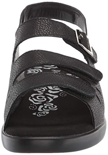 Propét Women's Breeze Walker Sandal, Black Pearl, 6 X-Wide #TOP1