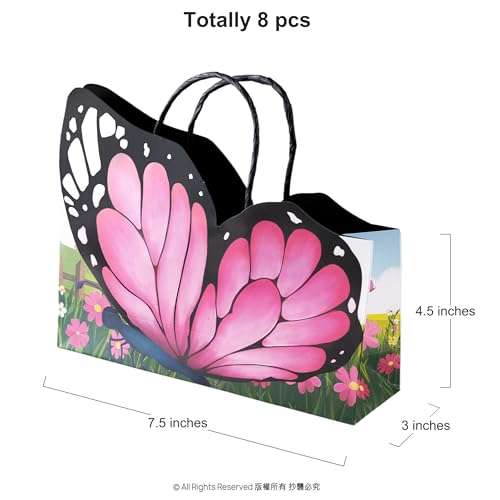 Bolsas de regalo con forma de mariposa rosa, 50% de descuento