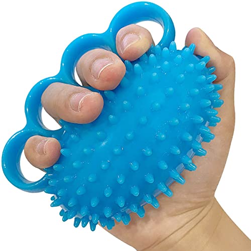 Ejercitador de Dedos, Entrenador de Fuerza de Agarre de Mano Azules, Pelota Terapia de Mano con Espinas Blandas,Pelota Rehabilitacion Mano Entrenamiento de Fuerza para Personas Mayores Adultos Niños Cover