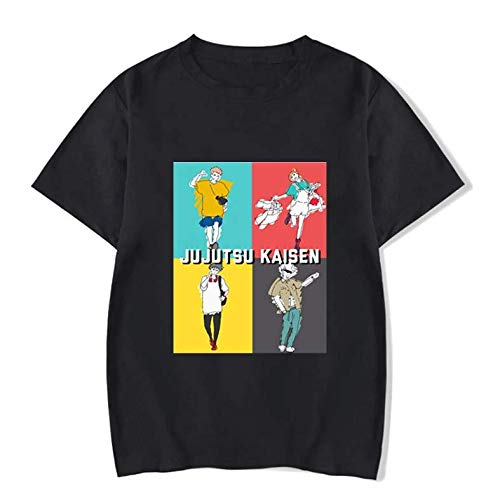 Camiseta Básica Unissex Algodão Jujutsu Kaisen Abertura Anime (Cinza, M)