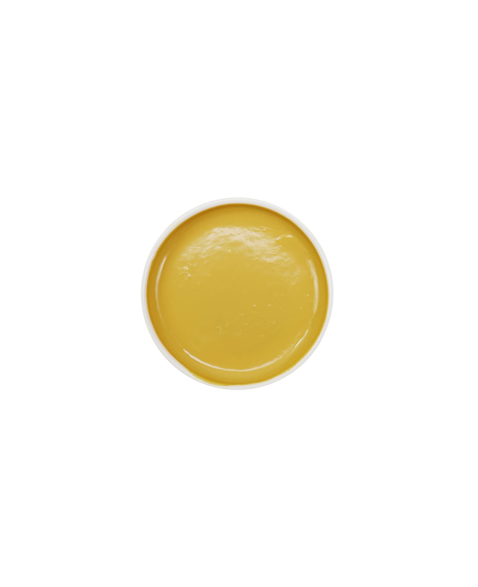 YasutomoWC216-2 Sumi-e Yellow Ocher Japanese Watercolor, Porcelain, 2.87-inch Diameter