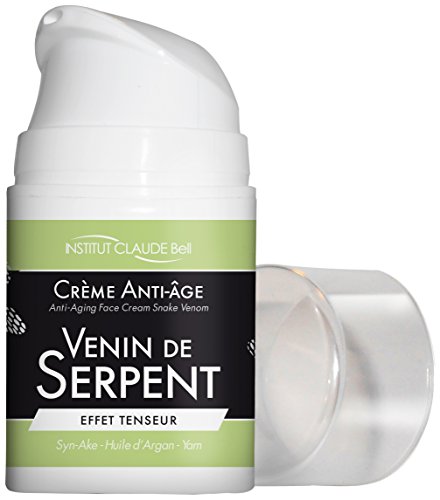 INSTITUT CLAUDE BELL - Soin Visage - Crème Anti-Age au Venin de Serpent - Réduit les Rides & Lift la Peau - Flacon Airless - 50mL