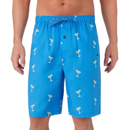 Tommy Bahama - Mens Essential Printed Lounge Short, Woven Pajama Shorts for Sleep or Lounge (Blue Martini, XX-Large)
