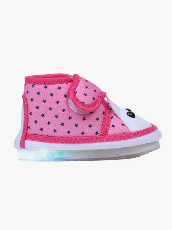 Image of CHIU Kids LED Light Shoes with Chu Chu Music Sound & Small Star Print for Baby Girls and Boys (Age Group - 12-15 Months, 15-18 Months 18-21 Months, 21-24 Months)