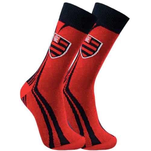 Kit 2x Pares Meia Casual Licenciado Oficial Rikam Flamengo (38 a 43, 2)